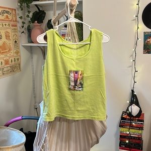 Lime green woman’s S tank